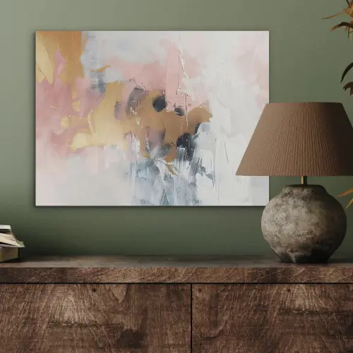 Abstract - Pastel kleuren - Goud - Modern - Aesthetic PET vilt klein -sfeer2