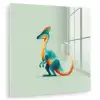 Staart - Dino - Minimalistisch - Blauw plexiglas 5mm klein -zzzproduct_nieuw