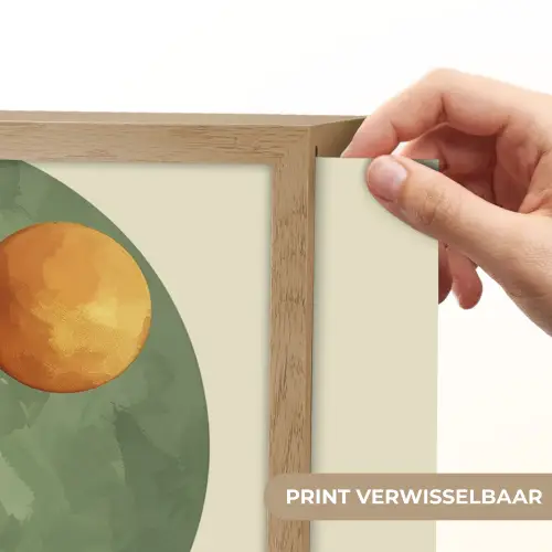 Abstract - Natuur - Kunst - Zon - Modern Light Box met batterij (Wandlamp) middel -USP_websiteprintNL