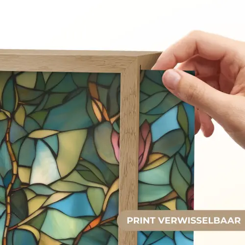 Vogel - Tak - Rozen - Mozaïek Light Box met batterij (Wandlamp) middel -USP_websiteprintNL
