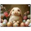 Konijn - Paaseieren - Stilleven tuinposter los doek klein -3d