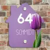Paarse tulp - Modern Naambord Huisje klein -sfeer6