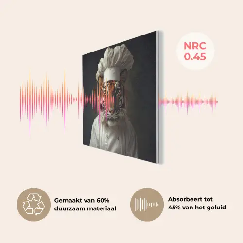 Tijger - Kokskleding - Bruin PET vilt klein -USP_NL