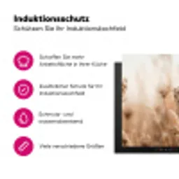 Schermbloem - Droogbloem - Winter - Beige - Minimalistisch Inductie beschermer vinyl 3mm klein -zzzzzzz-lf-ups