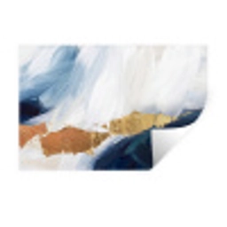 Abstract - Acryl - Blauw - Goud - Elegant Muursticker klein -3d