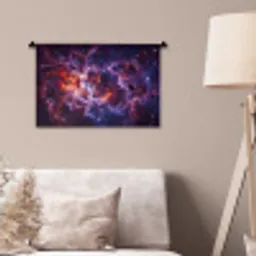 Space - Stars - Abstract - Colorful Wandkleed katoen klein -sfeer4