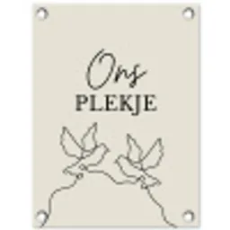 Ons Plekje met Vogels tuinposter los doek klein -3d