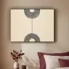 Geometrische bogen - Minimalistisch - Symmetrisch Textielframe zwart klein -sfeer1