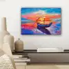 Schilderij - Boot - Olieverf - Water canvas 2cm klein -sfeer6