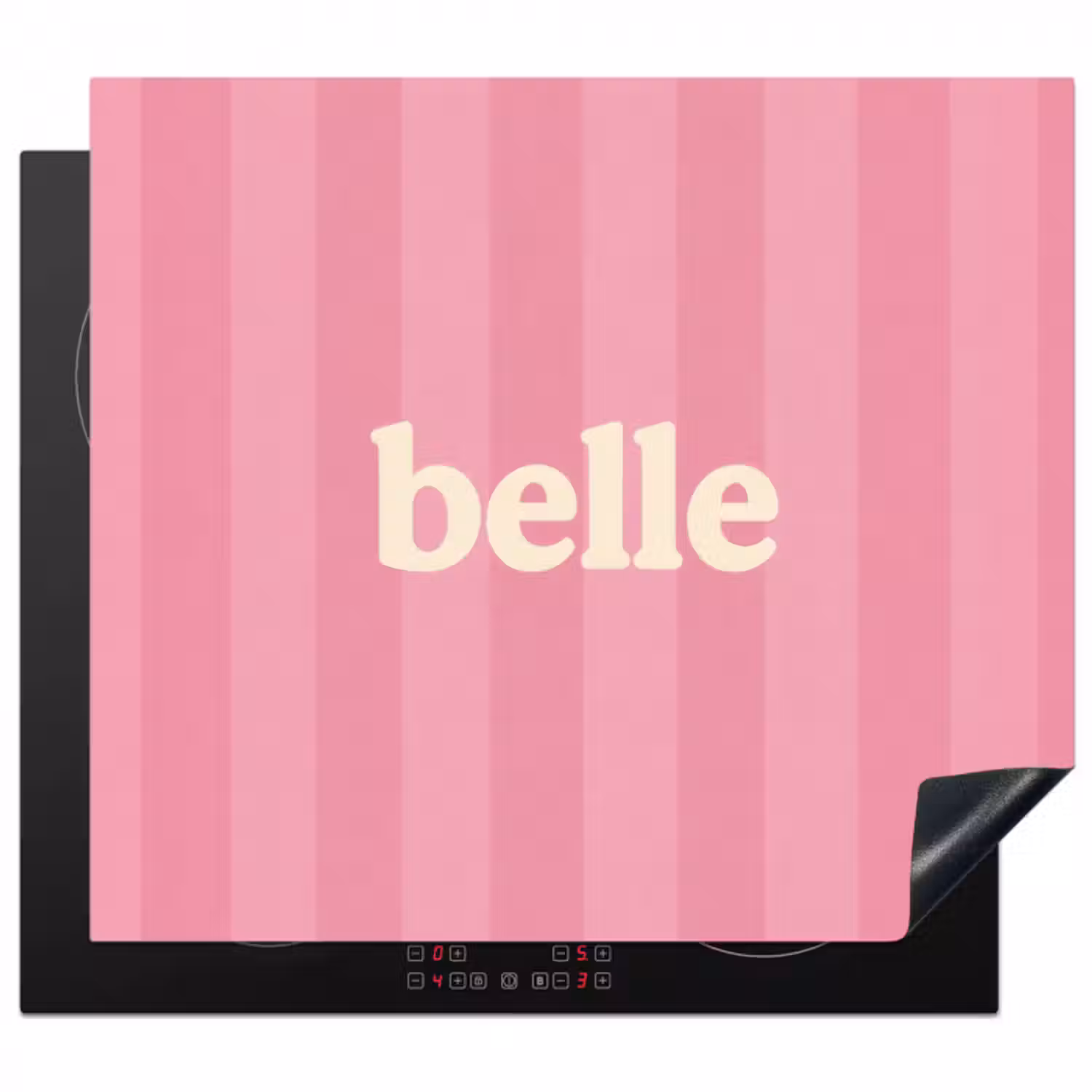Herdabdeckplatte - Rosa - Gestreift - Belle