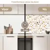 Terrazzo -  Patroon - Wit - Urban keuken achterwand 2 middel 871 -voor-na2_NL