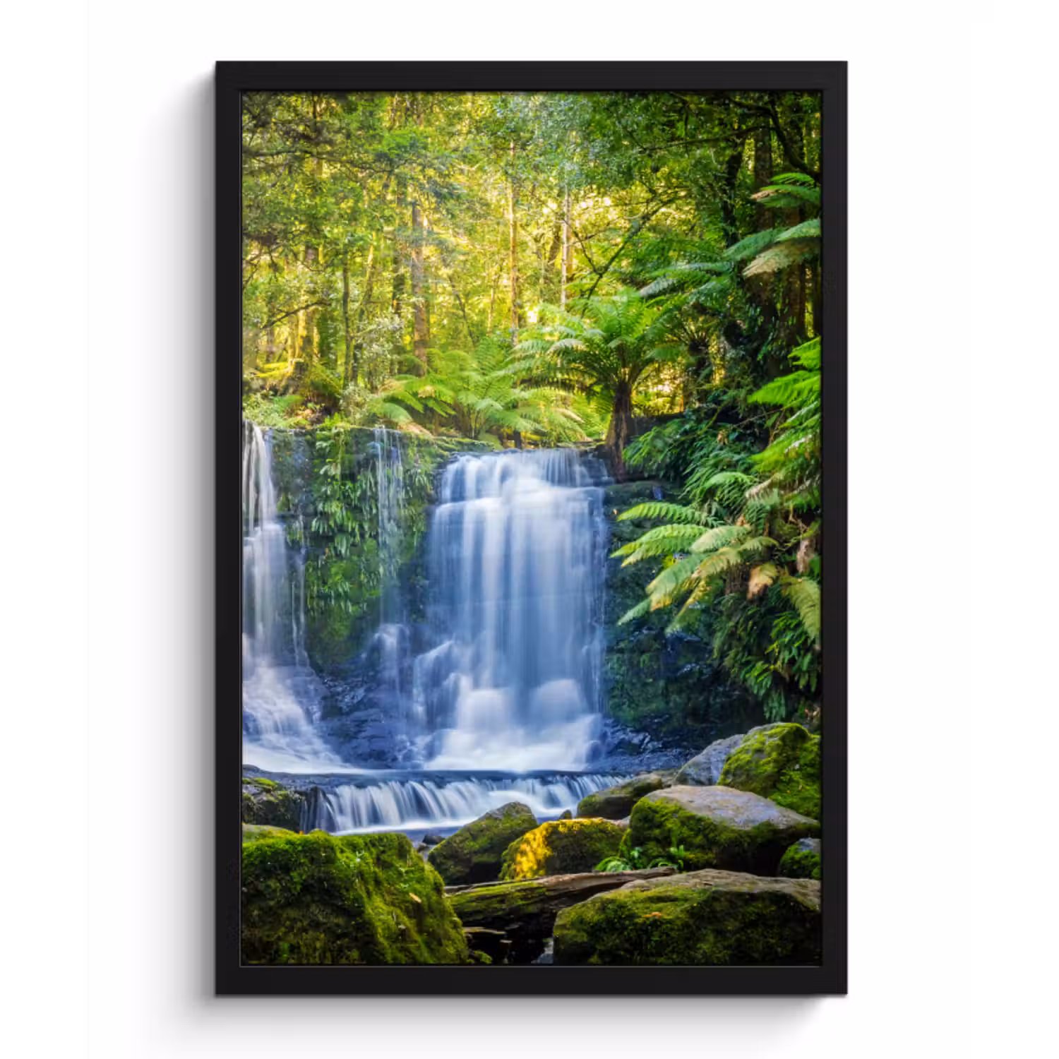 Poster met lijst - Jungle - Waterval - Australië - Planten - Natuur