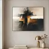 Modern - Zwart - Verf - Goud Textielframe zwart klein -sfeer2