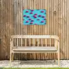 Blauw - Frambozen - Roze Tuinposter op houten frame 2 cm dik klein 845 -sfeer4