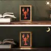 Kreeft - Papier - Origami papier - Rood Light Box met kabel (Tafellamp) klein -sfeer3