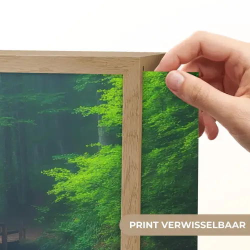Brug - Water - Rivier - Bos Light Box met batterij (Wandlamp) middel -USP_websiteprintNL