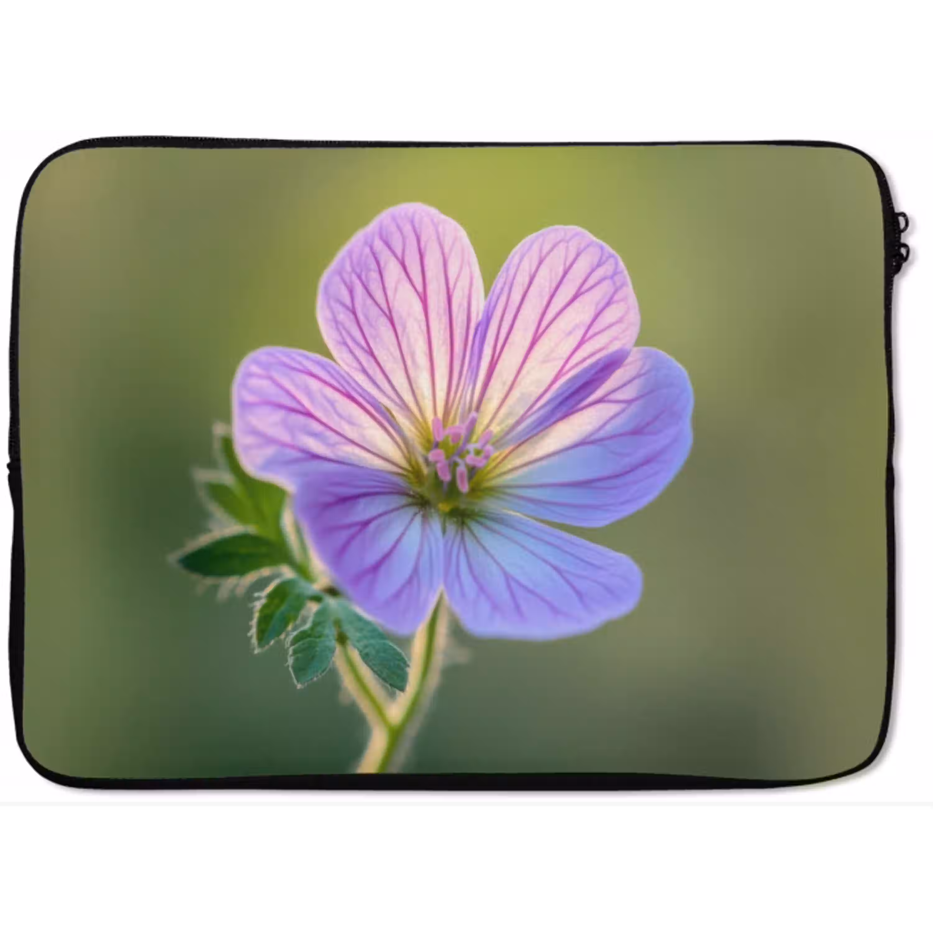 Bloem - Close up - Paars laptophoes neopreen klein -zkaufland3dotto