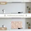 Beige - Vormen - Rood - Patroon keuken achterwand spatscherm klein 900 -voor_na_NL