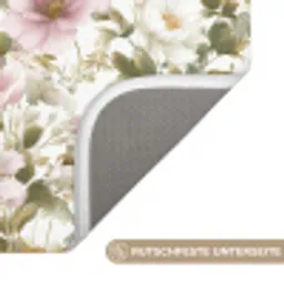 Bloemen - Patroon - Pastel Badmat klein 997 -USP_AntislipDE