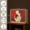 Abstract - Moeder - Kind - Rood Light Box met batterij (Wandlamp) middel -USP_websiteoverzichtNL