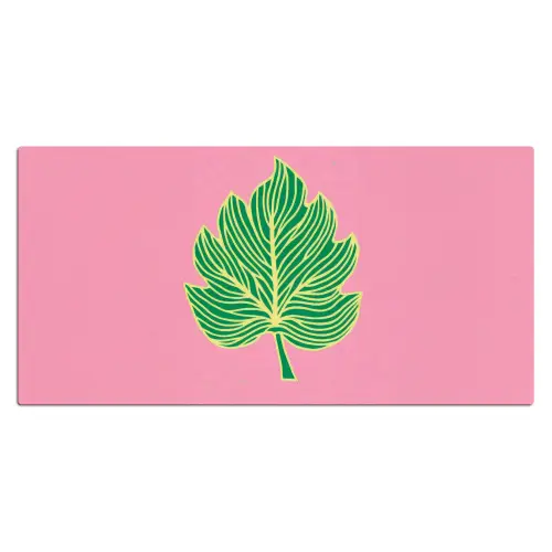 Blad - Groen - Illustratie - Minimalistisch Muismat XXL klein -3d_leeg