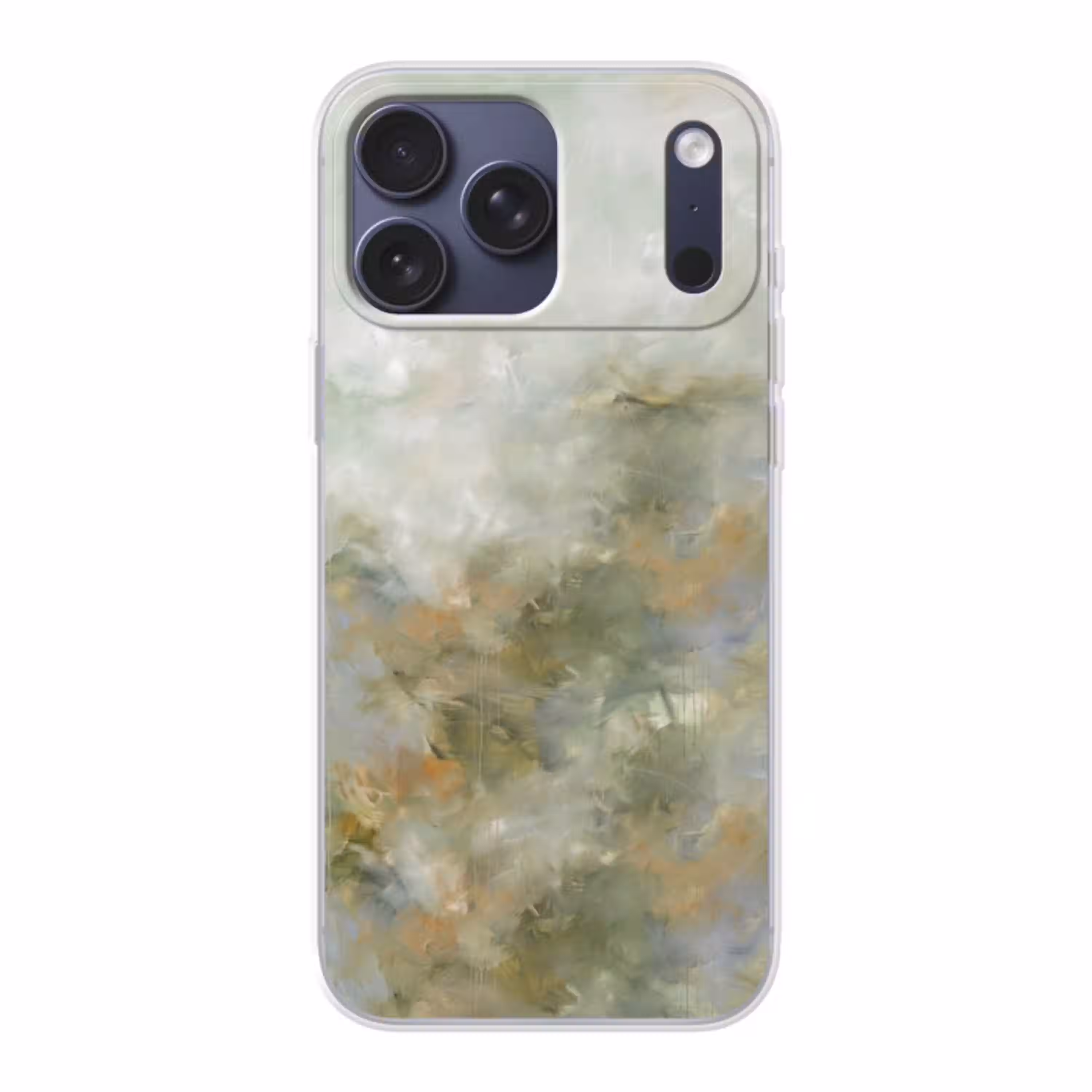 Abstract - Groen - Beige - Modern - Kunst Telefoonhoesje iPhone 17 Pro Max klein -3d