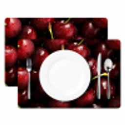 Rood - Fruit - Kersen Placemat vinyl groot -zzsfeer2_Kitchenyeah-website