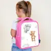 Beer - Ballon - Sterren - Kinderen Kinderrugzak - Roze middel -sfeer2