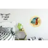 Vis - Vinnen - Blauw - Ogen Wandcirkel aluminium klein -kinderkamer