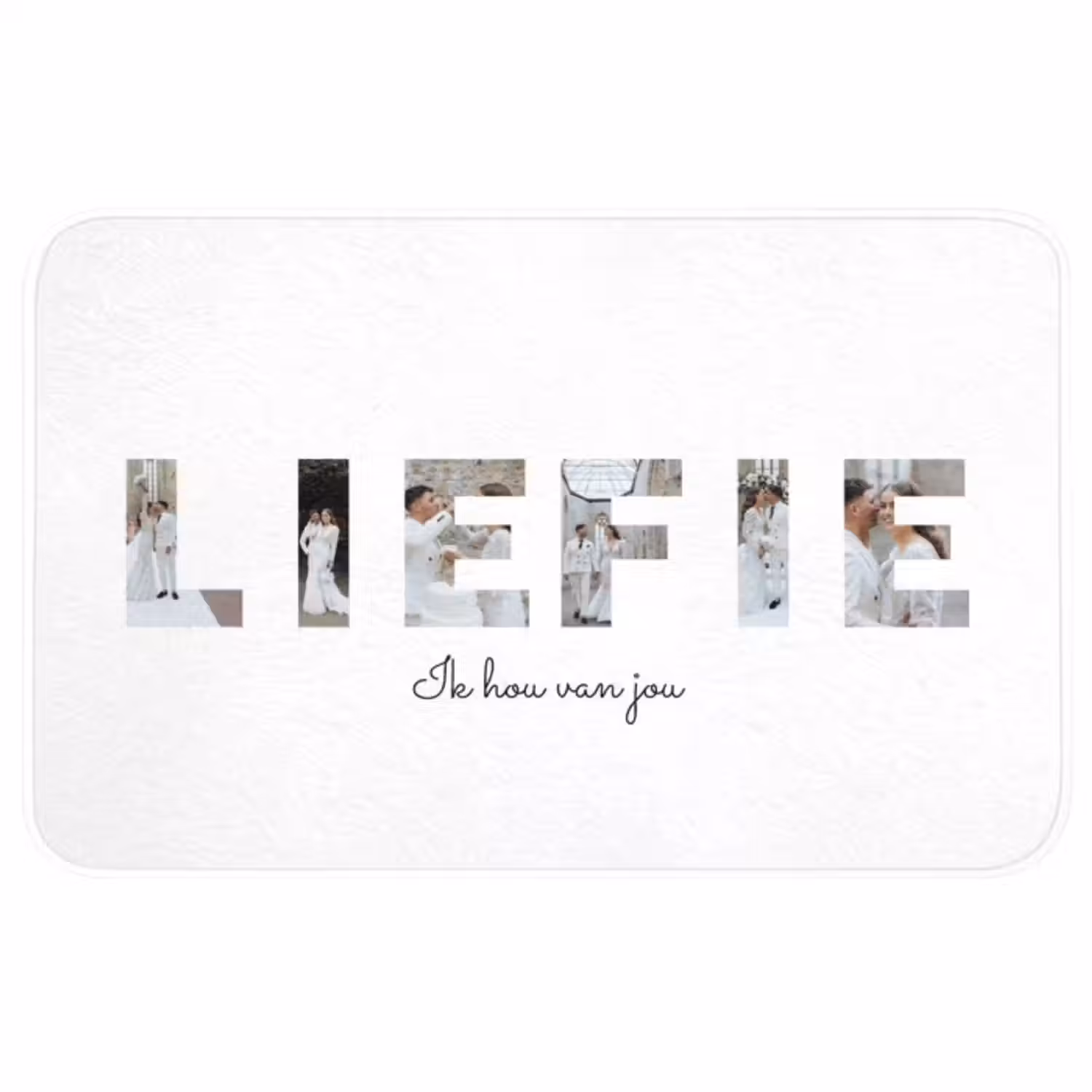 Gepersonaliseerde Wc Mat - Liefie - Lettercollage