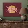 love your damn self - Cirkel - Glitter - Rood PET vilt klein -sfeer2