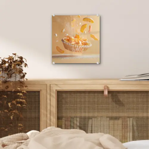 Peach - Eten - Taart - Oranje plexiglas 5mm klein -sfeer4
