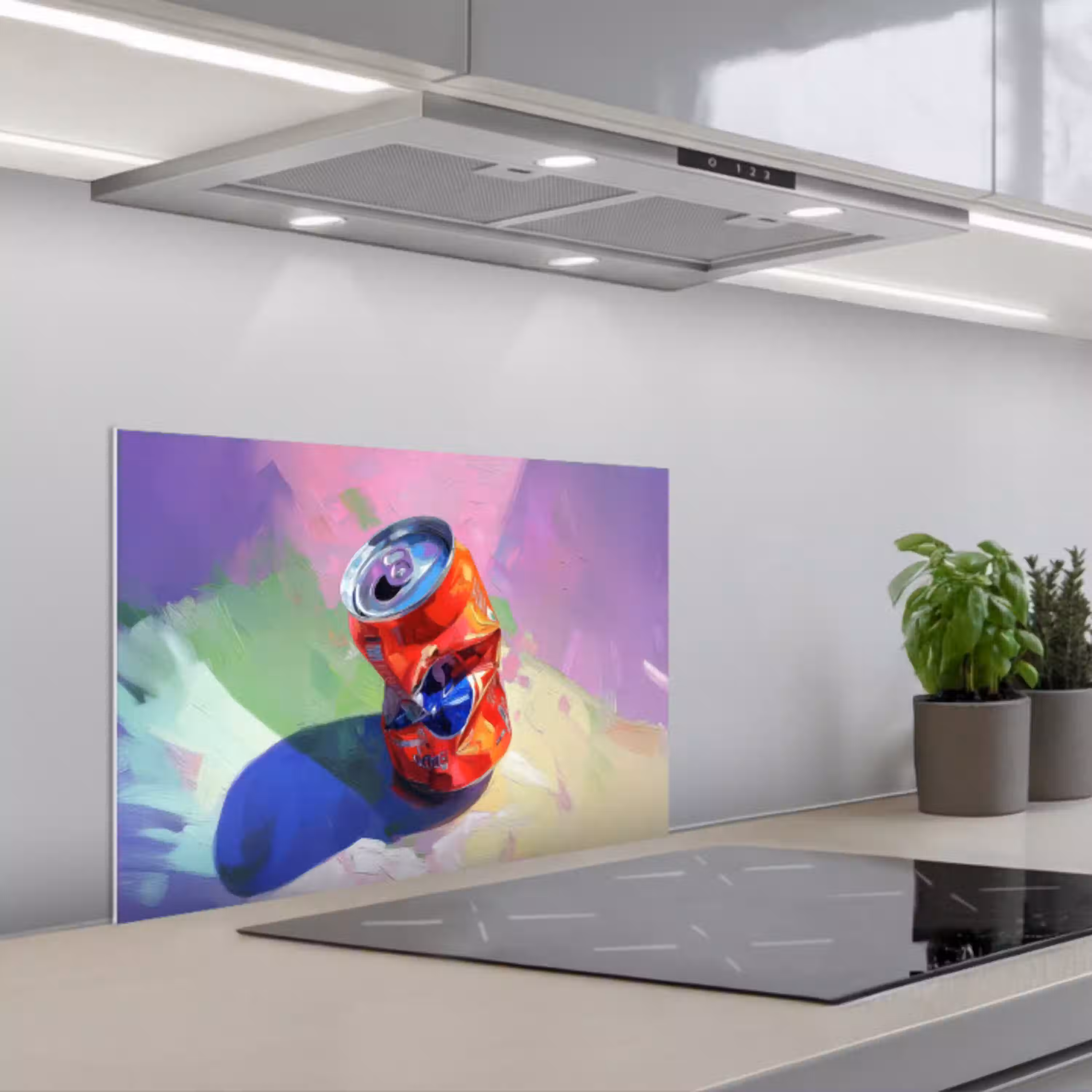 Frisdrank - Blik - Paars keuken achterwand spatscherm klein -3d_schuin