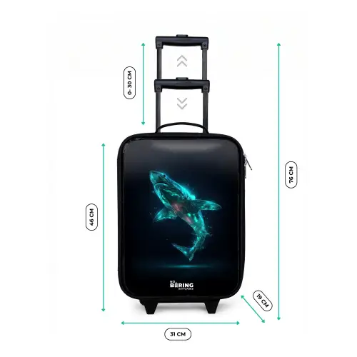 Digitale haaienkracht Kinderkoffer - Zwart klein -productfoto_formaten