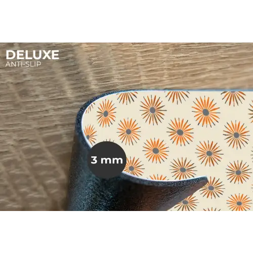 Madelief - Patroon - Oranje Placemat vinyl groot 368 -closeup