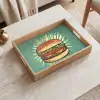 Hamburger - Illustratie - Sla - Kaas Dienblad Rechthoek middel -sfeer1