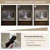 Sphynx - Kat - Dieren - Humor - Spaghetti - Zwart Wit Light Box met batterij (Wandlamp) middel -USP_dimbaarNL