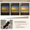 Bloemen - Zonnebloem - Zonsondergang - Nacht - Oranje Light Box met batterij (Wandlamp) middel -USP_dimbaarNL