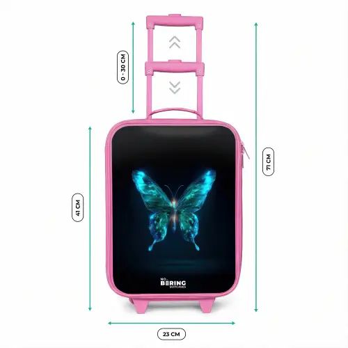 Magische digitale vlinder Kinderkoffer - Roze klein -productfoto_formaten