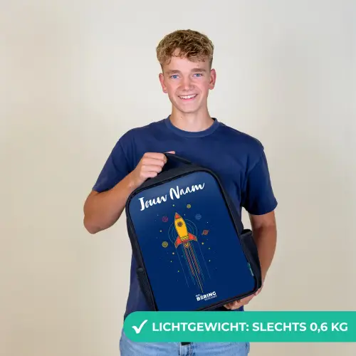 Raket - Planeten - Sterren Rugzak - Zwart middel -sfeer7_NL