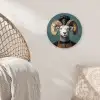 Geit - Hoorns - Kokskleding Wandcirkel plexiglas klein -sfeer5