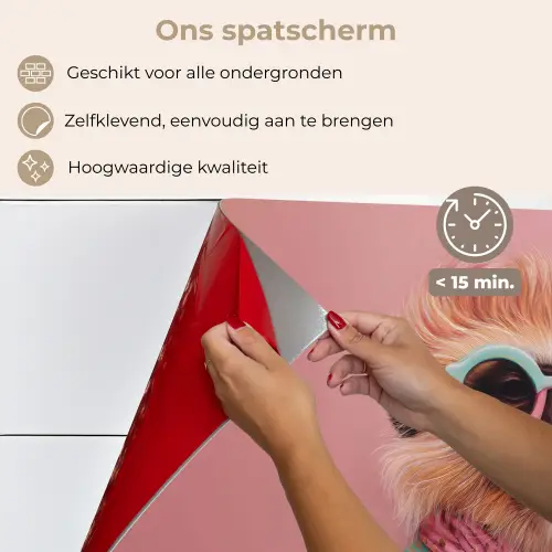 Sjaal - Aap - Zonnebril - Jasje keuken achterwand spatscherm klein -spatscherm_NL