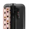 Driekleurige hartjesrijen NBS - Handbagage koffer - Volwassenen Unisex middel -slot