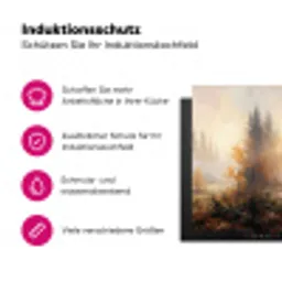 Bospad - Herfstbladeren - Natuur - Schilderachtig - Oranje Inductie beschermer vinyl 3mm klein -zzzzzzz-lf-ups
