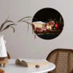 Stilleven - Vintage - Borrelplank Wandcirkel behangsticker klein -sfeer3