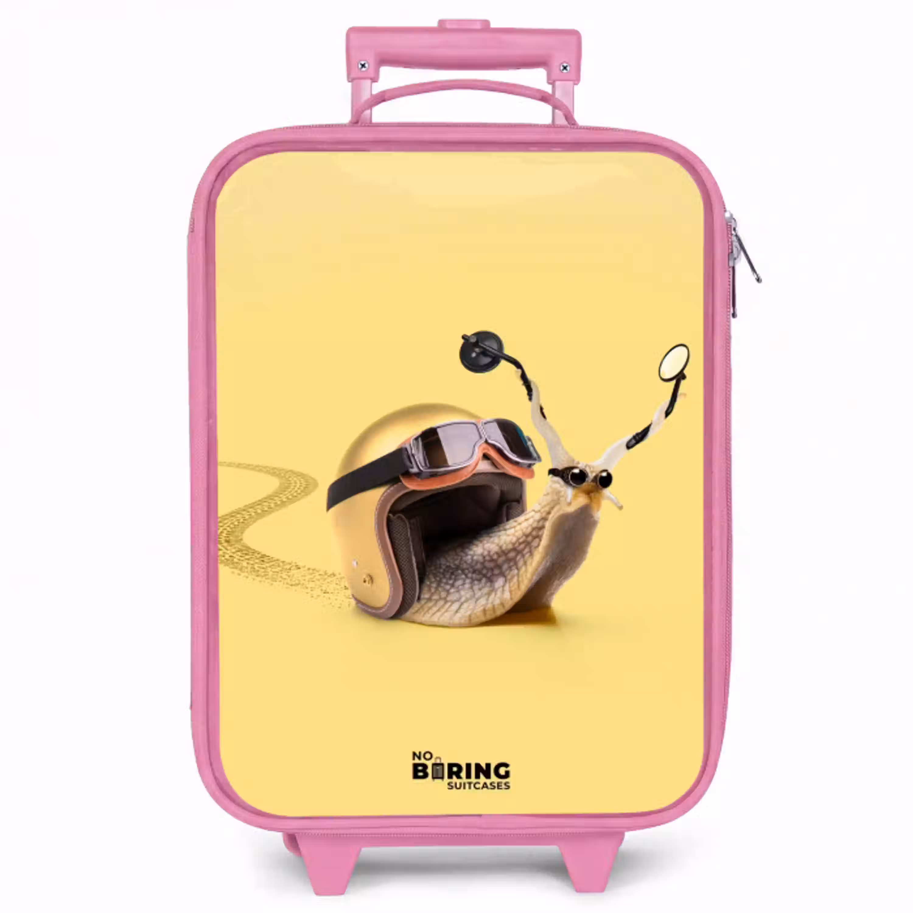 Slak met motorhelm Kinderkoffer - Roze klein -zzz_website3d