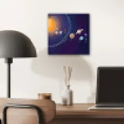 Planetenstelsel - Ruimte - Illustratie aluminium wit klein -sfeer5