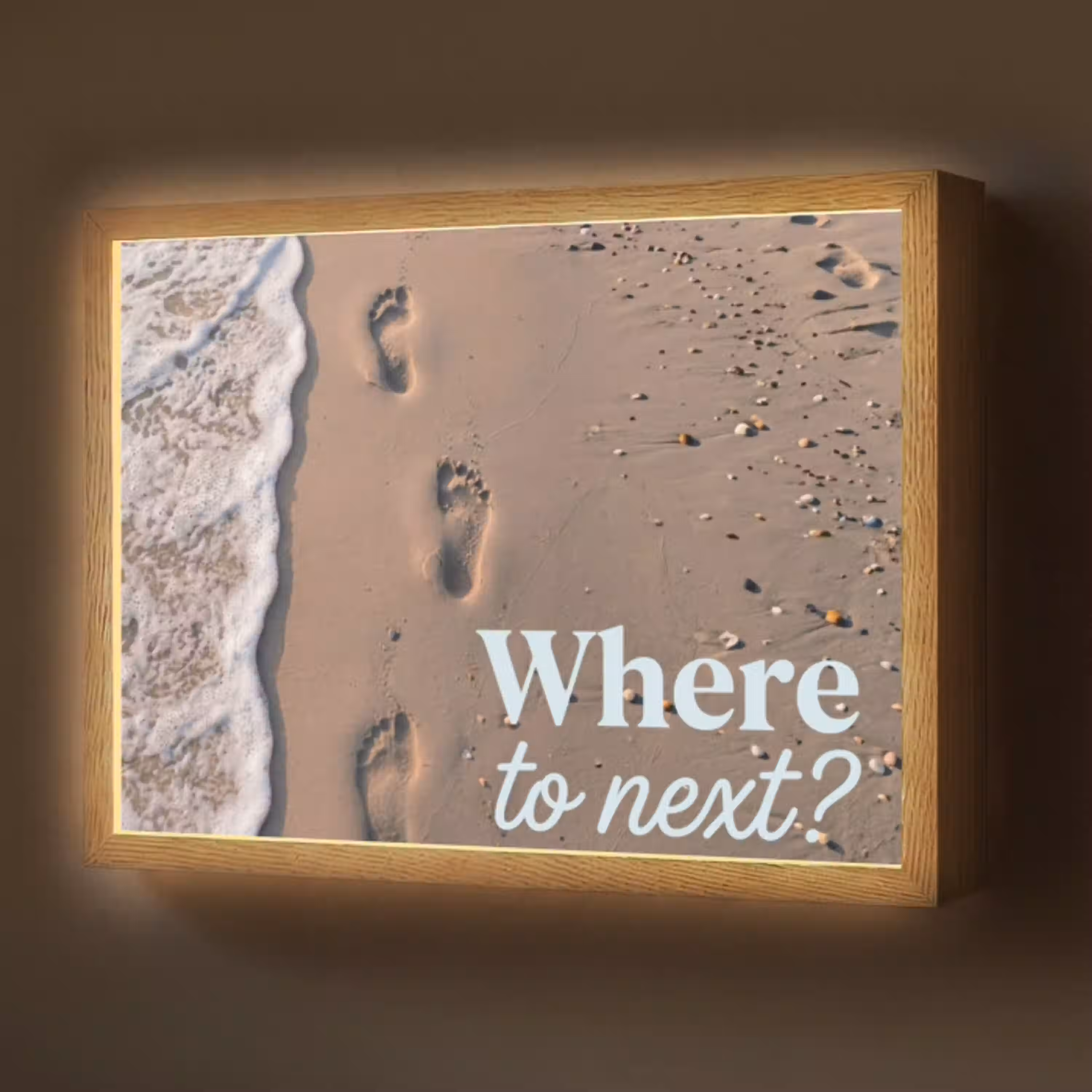 Where to next - Strand - Voetstappen Light Box met batterij (Wandlamp) middel -z3d_website
