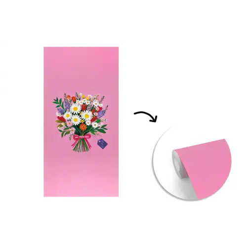 Bloemen - Quote - Kaartje - Kleurrijk fotobehang vinyl groot -3d