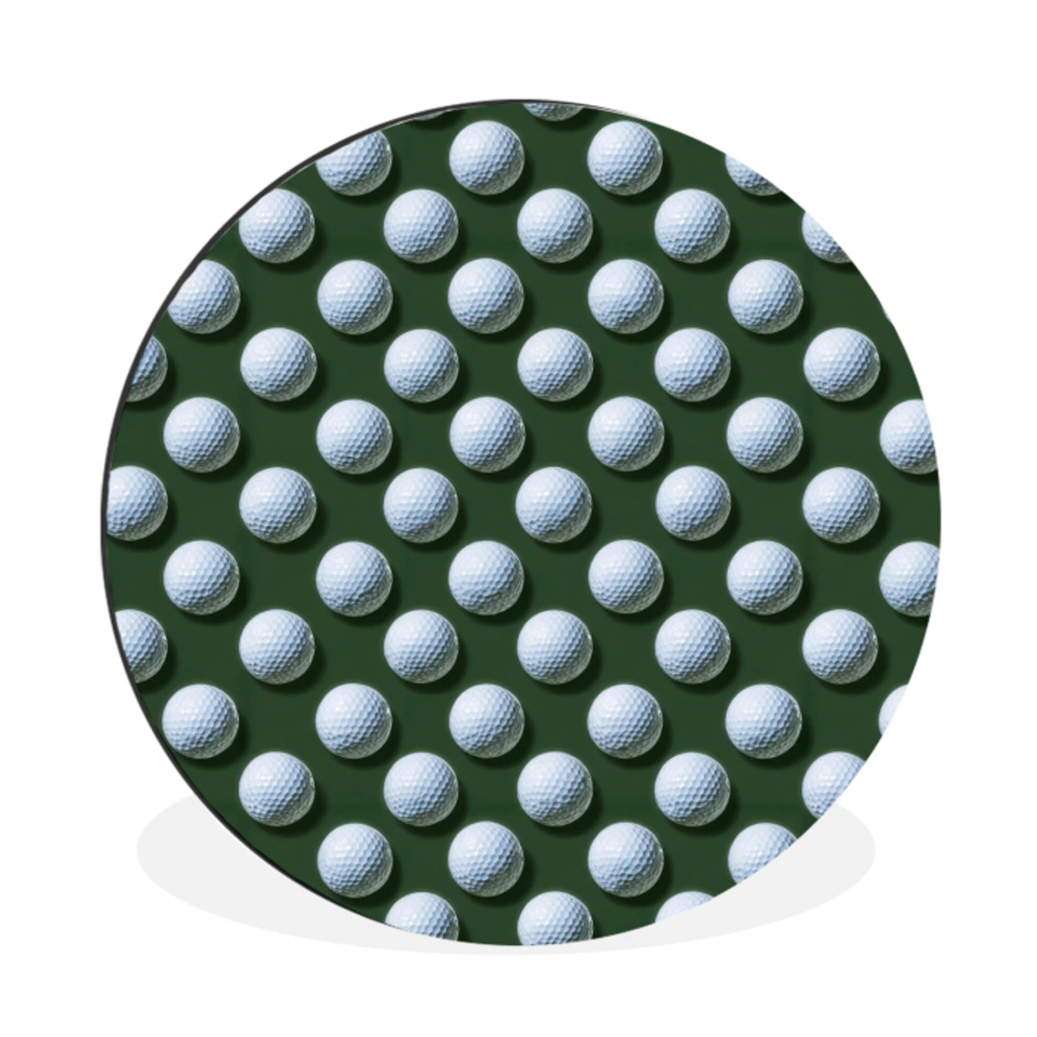 Ballen - Golf - Groen Wandcirkel aluminium klein 190 -3d